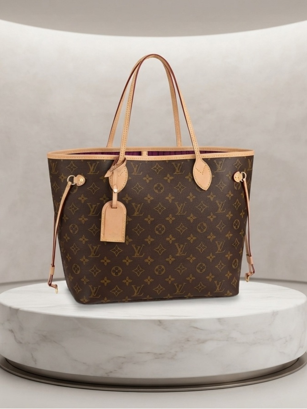 Louis Vuitton Monogram Canvas Tote with Natural Vachetta Trim
